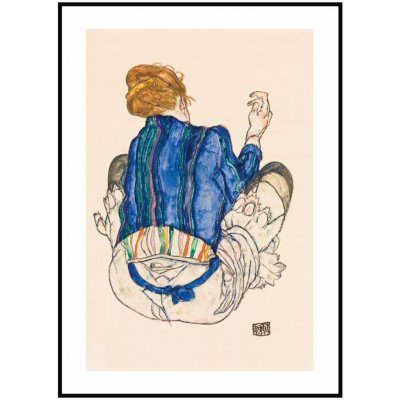 Plakát Egon Schiele - Sedící žena Rozměr plakátu: 30 x 40 cm