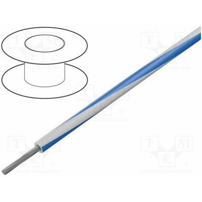 Belden 8522 018100 Vodič 18AWG PVC bílo-modrá 1kV 30m 1x18AWG 100ft – Hledejceny.cz