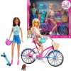 Panenka Barbie Mattel Sada Barbie Beach Bike modrá Skateboard doplňky
