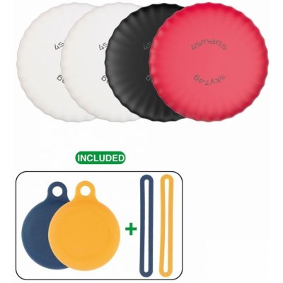 Bluetooth lokalizační čip 4smarts Location Finder SkyTag Slim Set of 4 2x white, 1x black, 1x red (540550) – Zboží Živě