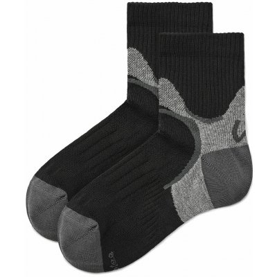 Vlnka 2 páry bavlněných ponožek na kolo černá/šedá – Zboží Dáma