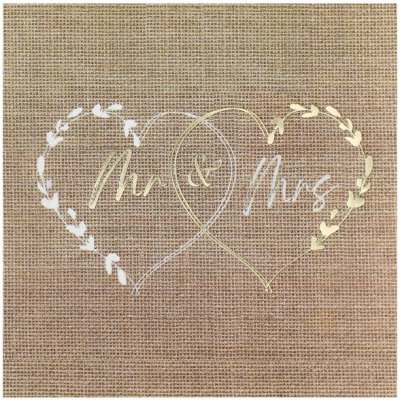 Santex Ubrousky papírové svatební přírodní 20ks 33x33cm – Zboží Dáma