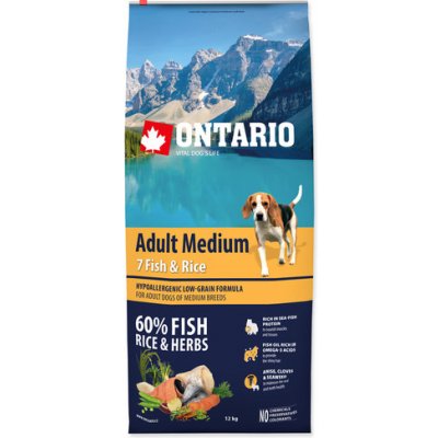 Ontario Dog Adult Medium Fish & Rice 2 x 20 kg – Zboží Mobilmania