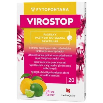 Virostop pastilky s příchutí citrusů 20 pastilek – Hledejceny.cz