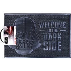 CurePink Gumová Star Wars Hvězdné války Welcome To The Dark Side (60 x 40 cm) šedá [GP85487]