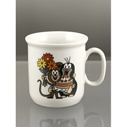 Porcelán Thun Porcelánový hrníček krteček s dortem 245 ml