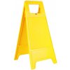 Plotové vzpěry Žlutý PVC výstražný stojan Pozor! Nebezpečný prostor - délka 61,5 cm, šířka 30 cm