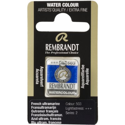 Rembrandt akvarelová barva v půlpánvičce 503 French Ultramarine – Hledejceny.cz