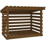 Nábytek XL Stojan na dřevo medově hnědý 108 x 73 x 79 cm masivní borovice – HobbyKompas.cz