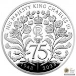 The Royal Mint Limited Stříbrná mince 75. narozeniny krále Karla III. UK 2023 proof 28,28 g