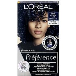 L'Oréal Paris Préférence Vivid Colors barva na vlasy na barvené vlasy na všechny typy vlasů 1,102 Blue Black 60 ml