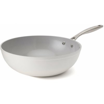 Elmich Nepřilnavá keramická pánev wok Zen Ø 28 cm - krémově bílá – Hledejceny.cz