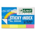 Samolepicí neonové záložky - 20 x 50 mm, 4 x 50 listů – Zboží Dáma