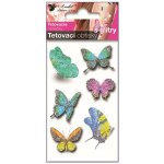 Anděl Tetovací obtisky motýli zelení s glitry 10,5 x 6 cm 16059 – Sleviste.cz