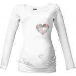 Tričko s potiskem těhotenské Puzzle dámské Bílá – Zboží Dáma