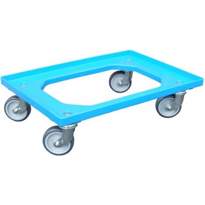 Plastový vozík na přepravky modrý - nosnost 120kg – Zboží Mobilmania