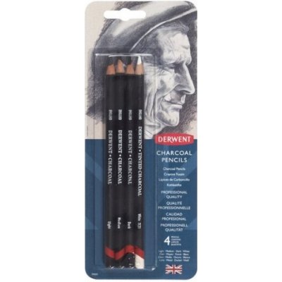 Derwent Charcoal pencil sada 4 ks
