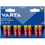 Varta Longlife Max Power AA 8 ks 961033 – Zboží Mobilmania