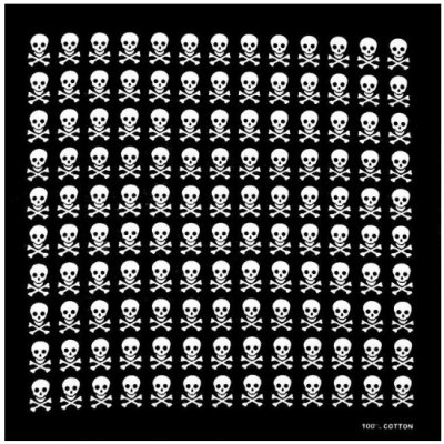 Šátek lebky Rocka Skulls Black/Wht – Zboží Dáma