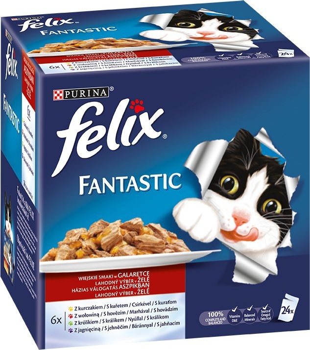 Felix Fantastic mas.výběr v želé 44 x 85 g
