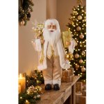 Dekorace MagicHome Vánoce, santa, s dárkem, textil, 16x26x41 cm – Hledejceny.cz