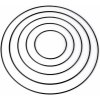 Vyšívací rámeček a kruh Kreatinka Kovový kruh na obháčkování ČERNÝ 50cm