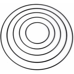 Kreatinka Kovový kruh na obháčkování ČERNÝ 15cm