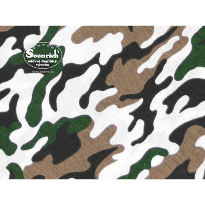 Soonrich látka na patchwork maskáč zelený ptw257 – Zboží Dáma