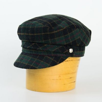 Pánská vlněná kapitánka oliva káro – Zboží Mobilmania