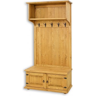 Nábytek z lesa PR700 předsíňová stěna masiv Rustikal 100 x 195 x 40 cm – Zboží Dáma