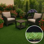 Betap, Umělá tráva Camilla, vyříznout kruh, šíře 4m, zelená – Hledejceny.cz