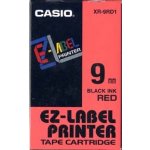 Páska do tiskárny štítků Casio XR-9RD1 9mm černý tisk/červený podklad – Hledejceny.cz