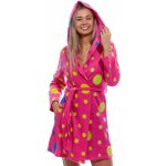 Růžový hřejivý župan pro ženy i slečny DUHOVÉ PUNTÍKY 1Z1633 růžová – Hledejceny.cz