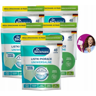 Dr. Beckmann MAGIC LEAVES Ubrousky Prací lístky Univerzální 5 x 40 ks – Hledejceny.cz