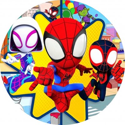 1x Jedlý papír SPIDERMAN ● materiál: JEDLÝ PAPÍR Ⓜ️, ● velikost: průměr 20 cm ☝ – Zboží Mobilmania