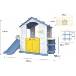Ramiz Zahradní domek pro děti se skluzavkou 3v1 modrá – Zbozi.Blesk.cz