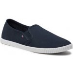 Tommy Hilfiger Tenisky Canvas Slip-On Sneaker FW0FW07806 Tmavomodrá – Zboží Mobilmania