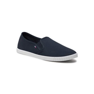 Tommy Hilfiger Tenisky Canvas Slip-On Sneaker FW0FW07806 Tmavomodrá – Zboží Mobilmania