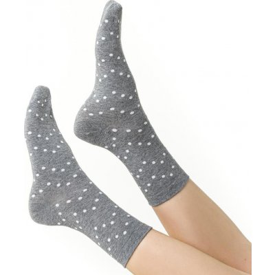 Steven dámské ponožky s puntíky art.066 gi025 gray melange Šedé – Zboží Mobilmania