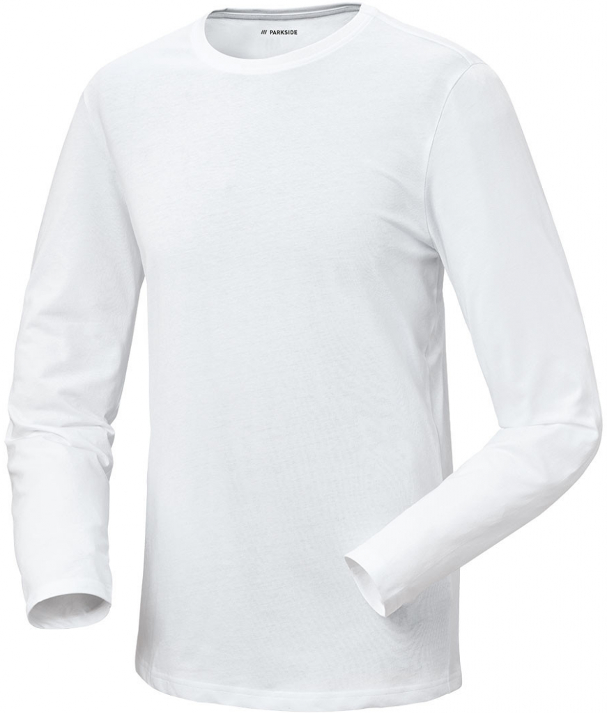 Parkside pánské triko s dlouhými rukávy bílá
