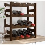 vidaXL Stojan na víno na 16 lahví Hnědý masiv borovice – Zboží Dáma vidaXL Stojan na víno na 16 lahví Hnědý masiv borovice – Zboží Dáma