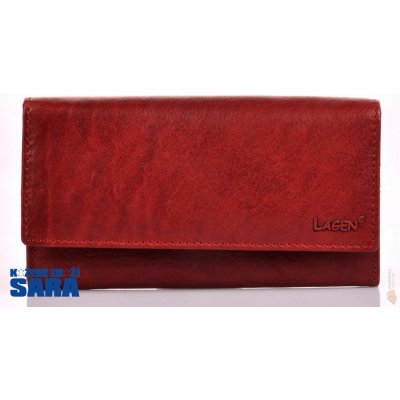 Lagen dámská červená kožená peněženka V 40 T RED – Zboží Mobilmania