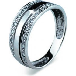 Steel Edge prsten stříbrný se zirkony 1773
