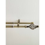 MKLuzkovinyCZ Garnýž dvouřadá Davide - staré zlato 160 - 300 cm – Zboží Mobilmania