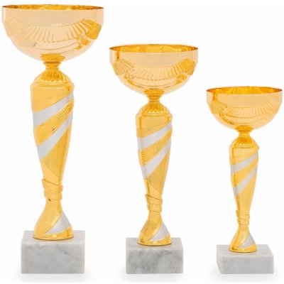 Pohár EKONOM výška 29 cm zlatý/stříbrný – Sleviste.cz