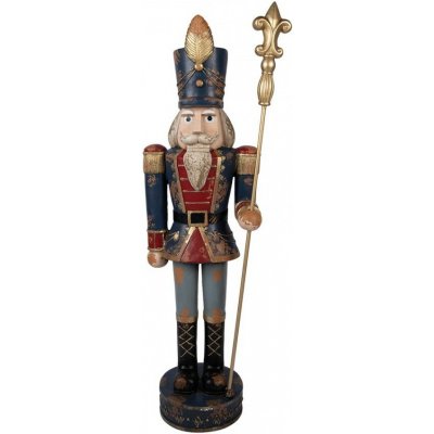Clayre & Eef Červeno-modrá antik dekorace socha Louskáček - 39*30*136 cm – Hledejceny.cz