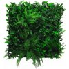 Květina Umělá živá zelená stěna JUNGLE, 50 x 50cm