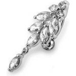 Šperky4U stříbrný piercing do pupíku BP01269-C – Zboží Dáma