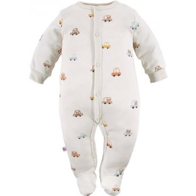 Eevi Overal bez nožiček Cars&Bears ecru – Zboží Dáma