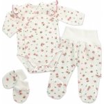 MBaby Zavinovací body polodupačky 2D sada Amélie bílá/růžová – Zboží Dáma